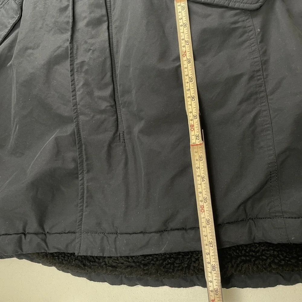 AllSaints Jacket Men S Navy Princeton Parka Hooded Sherpa Lined Coat Warm Comfy‎